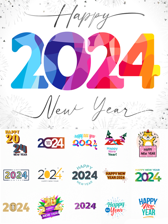 Screenshot #4 pour Happy New Year Stickers - 2024