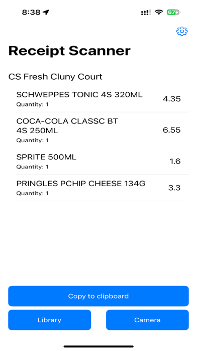 AI Receipt Scanner Screenshot