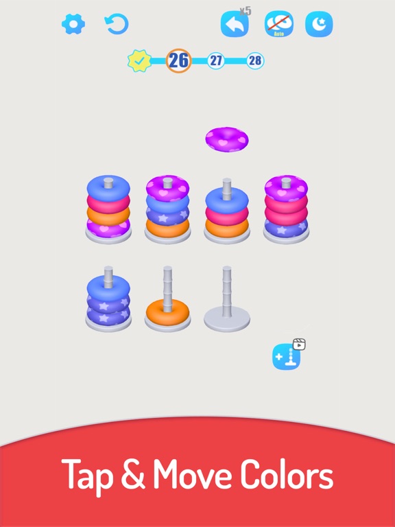 Screenshot #4 pour 3D Color Sort Hoop Stack