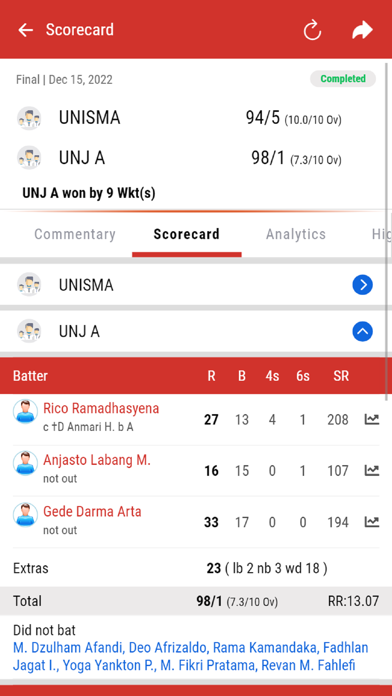 Persatuan Cricket Indonesia Screenshot