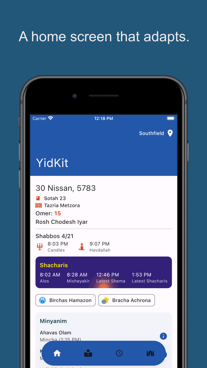 YidKit Smart Siddur Zmanim