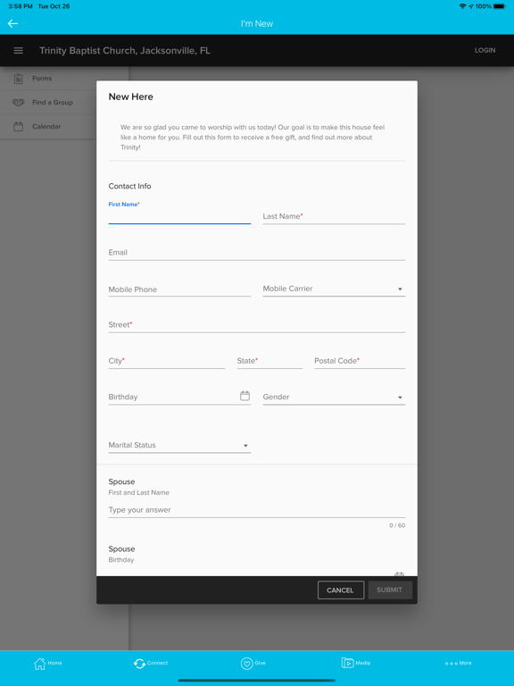 Trinity Baptist Church iPad screenshot 2 - Lifestyle app