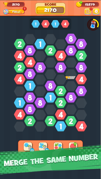 Screenshot 1 of Number Hexa Block - Merge Game App