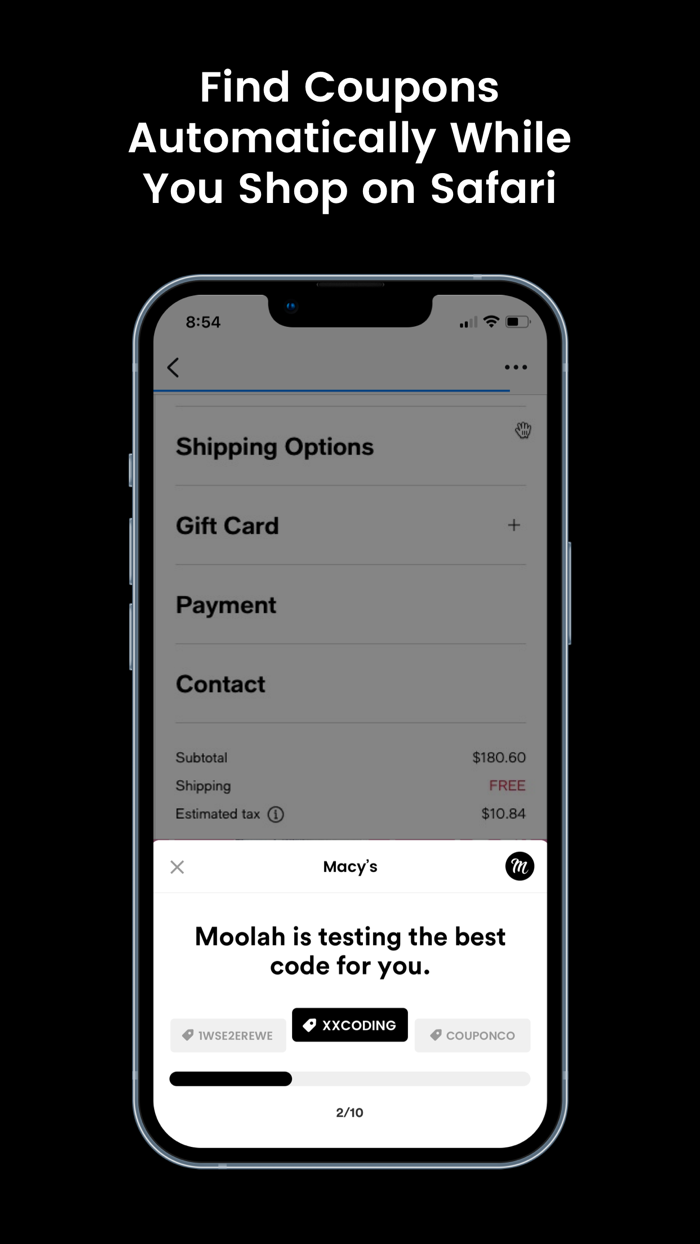 Moolah - Automatic Coupons