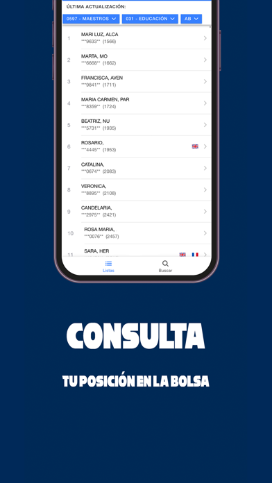Bolsa Educación Interinos CLM Screenshot