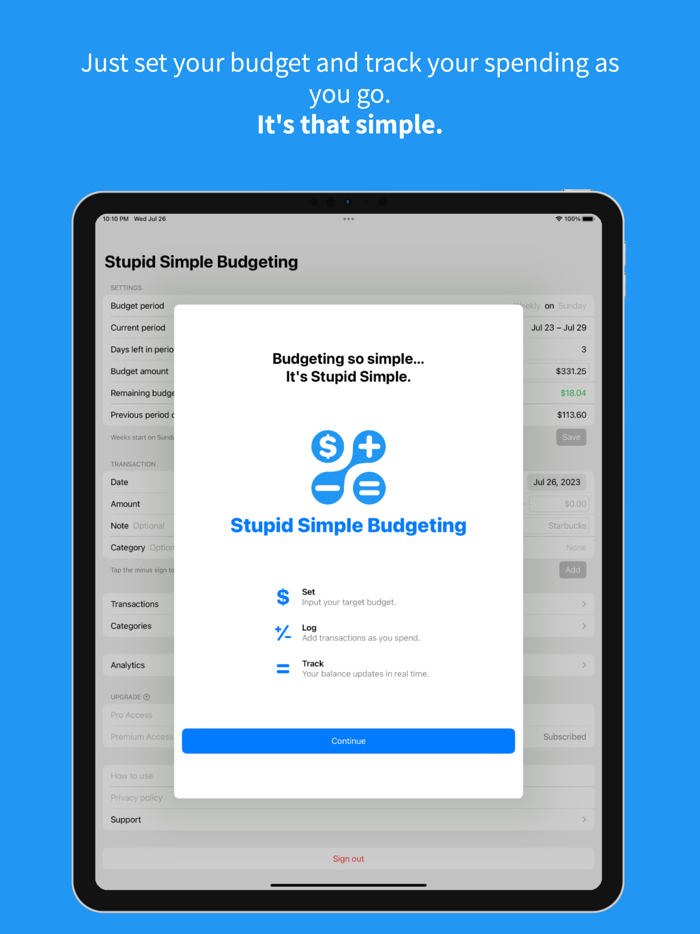 Stupid Simple Budgeting