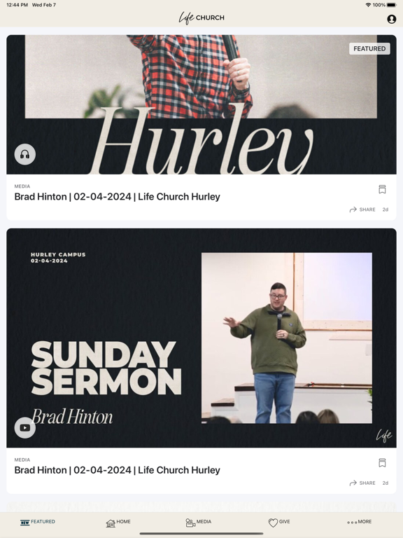 Life Church Live iPad screenshot 2 - Lifestyle app