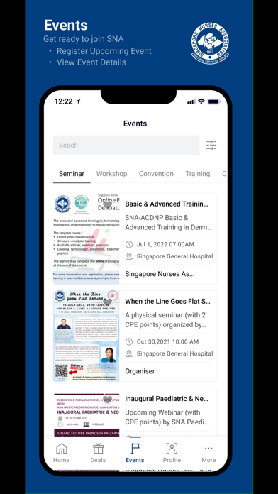 SNA Mobile App Screenshot