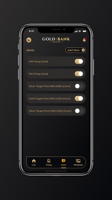 Gold Bank® Live Prices Screenshot