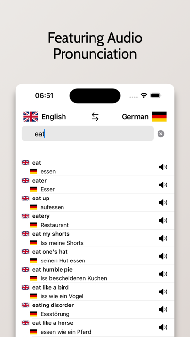 German/English Dictionary Screenshot