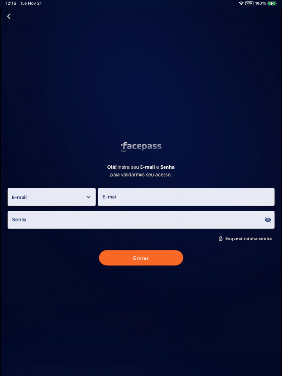 Facepass Pessoal iPad screenshot 2 - Entertainment app