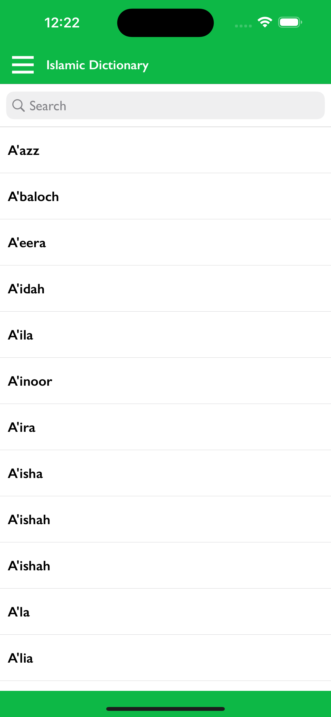 Islamic Dictionary with Urdu