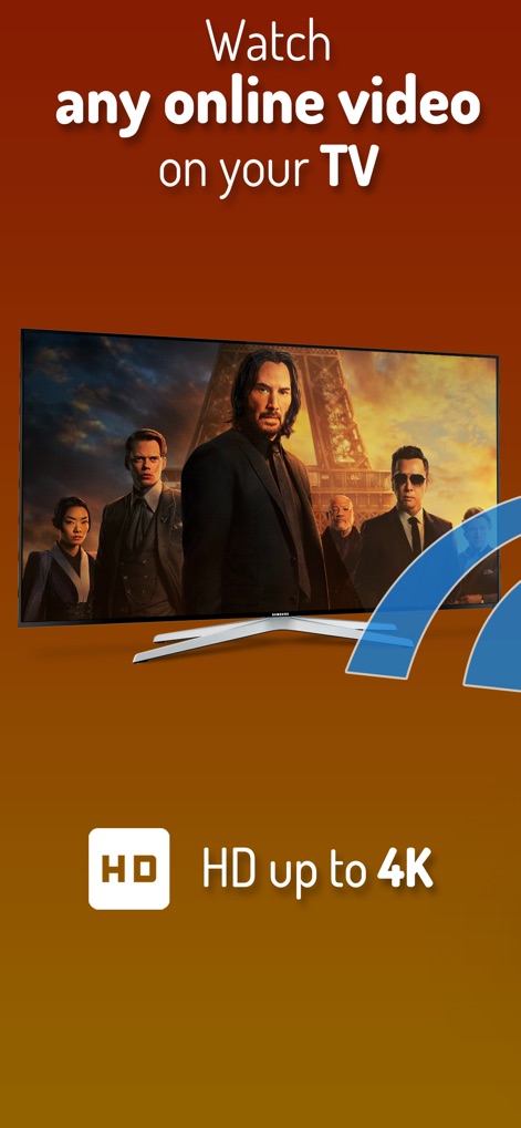 Cast Web Videos to TV - iWebTV - See how the app transforms online video viewing into a cinematic experience, supporting stunning HD up to 4K resolution on users' TVs.
