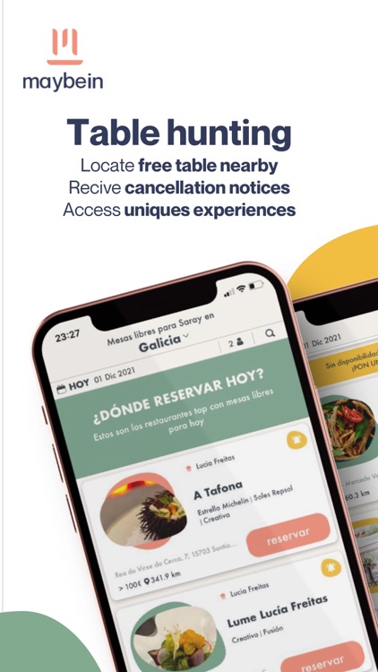 Maybein - Encuentra mesa