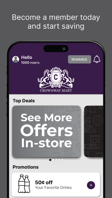 Crownway Mart Rewards Screenshot