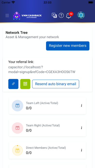 VMM CASHBACK Screenshot