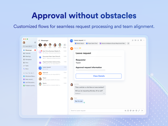 Lark - Team Collaboration iPad screenshot 6 - Business app