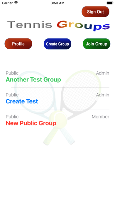 Tennis Teams Screenshot