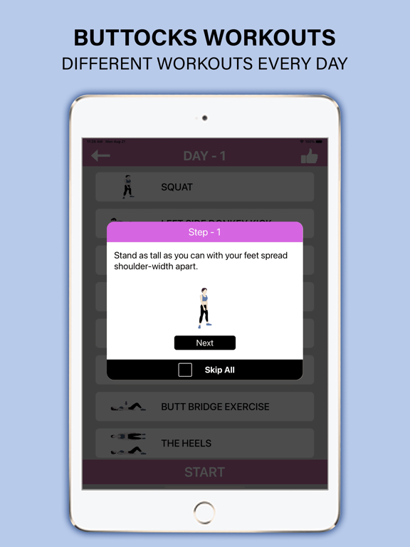 Buttocks : Butt Legs Workout iPad screenshot 4 - Health & Fitness app