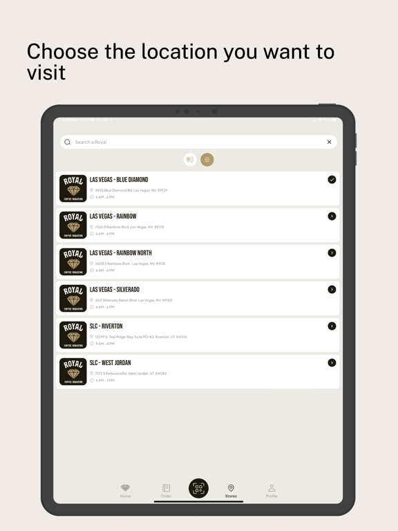 Royal Coffee Roasting iPad screenshot 3 - Food & Drink app