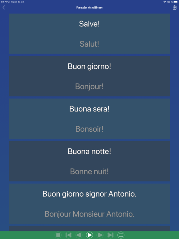 Screenshot #5 pour Phrase italienne