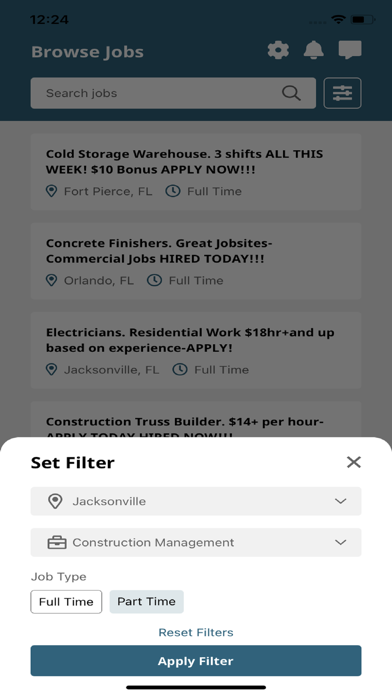 Action Labor Job Search Screenshot