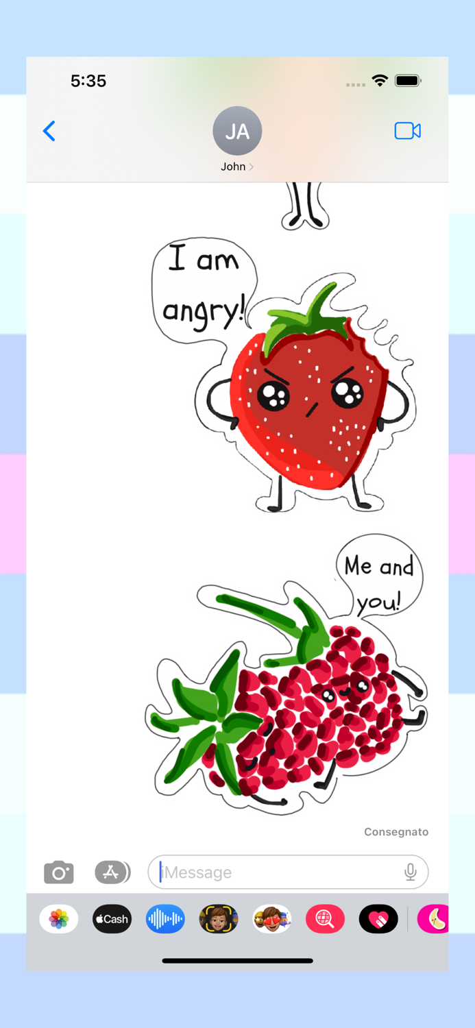 chatty fruit stickers