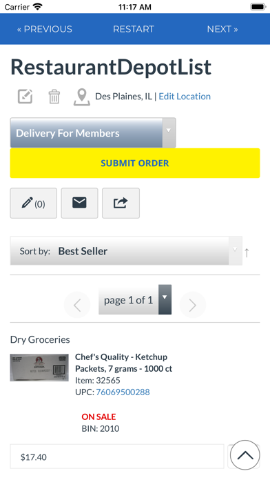 Restaurant Depot Mobile Screenshot