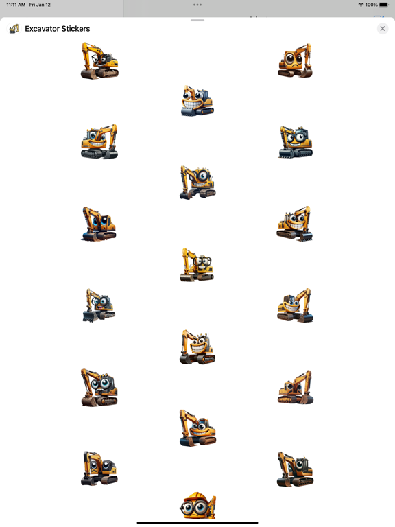 Screenshot #4 pour Excavator Stickers