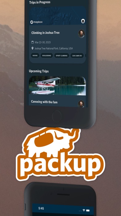 Packup - Trip Planning Screenshot