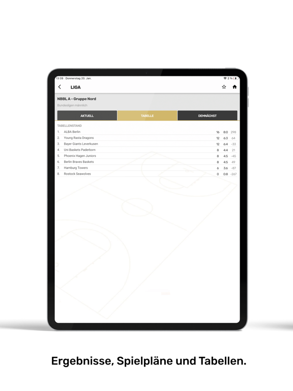 DBB iPad screenshot 4 - Sports app