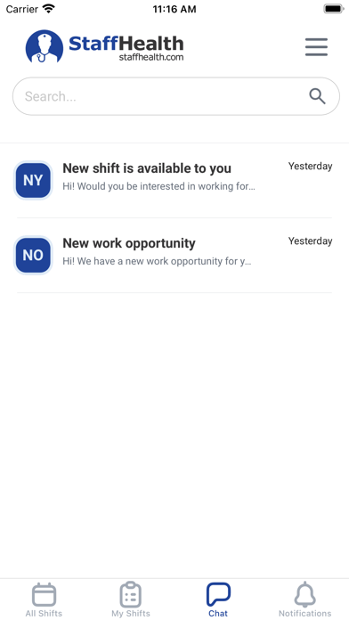 StaffHealth Screenshot