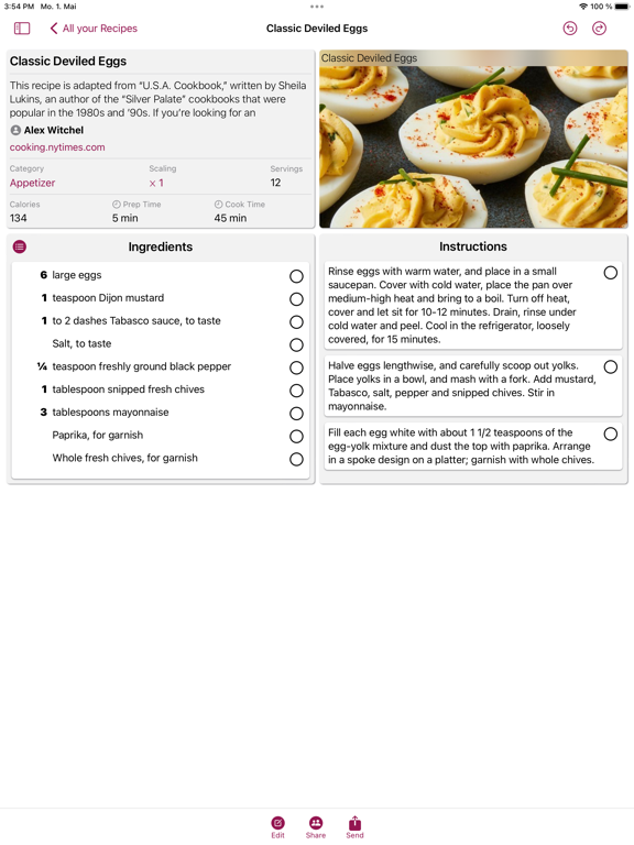 Our Recipes iPad screenshot 2 - Food & Drink app