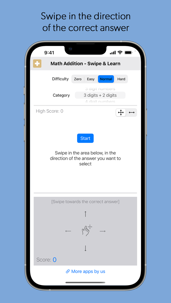 Addition Math - Swipe and Learn