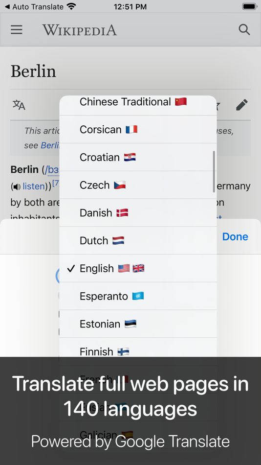 #1. Auto Translate for Safari (iOS) 由: Denk Alexandru