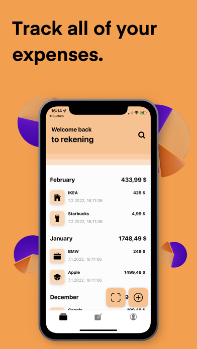 Rekening - Receipts & Expenses Screenshot