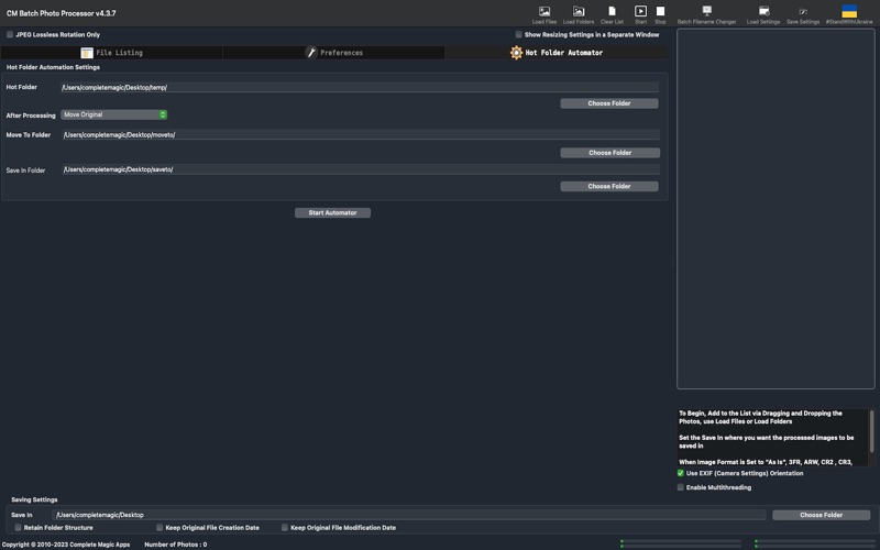 Screenshot #3 pour CM Batch Photo Processor