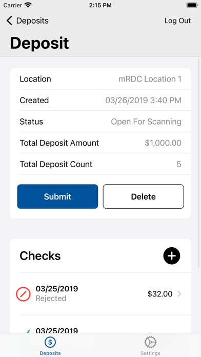 F&M Mobile Remote Deposit Screenshot