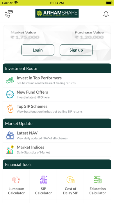 ArhamShare: Mutual Fund Screenshot