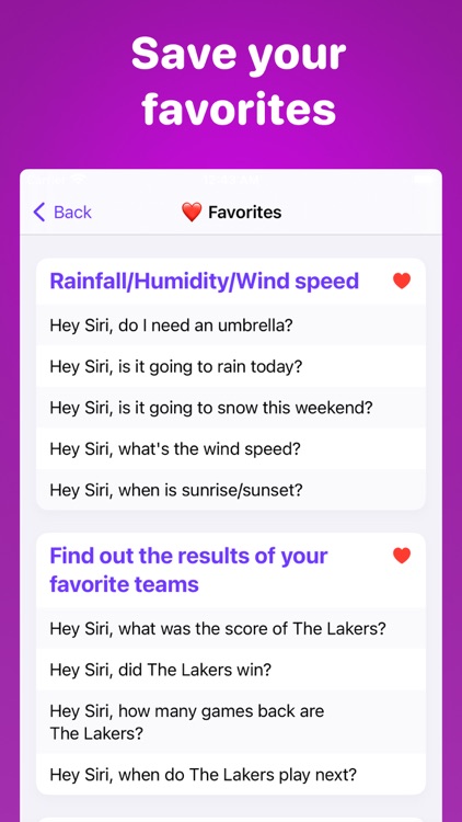 Commands for Alexa and Siri