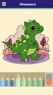 lovely dinosaurs coloring book iphone screenshot 1