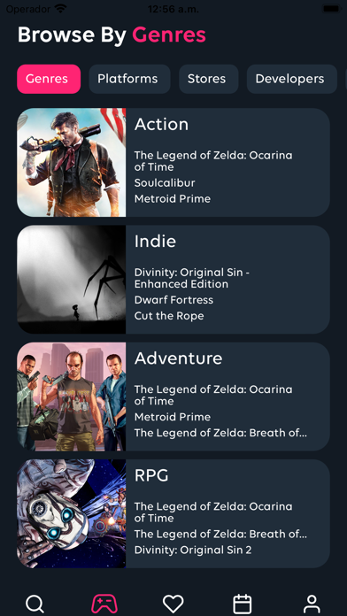 Games To Track - Top Gamers Screenshot