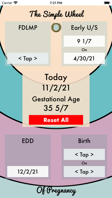 Simple Pregnancy Wheel Screenshot