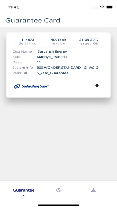 Sudarshan Saur Customer Screenshot