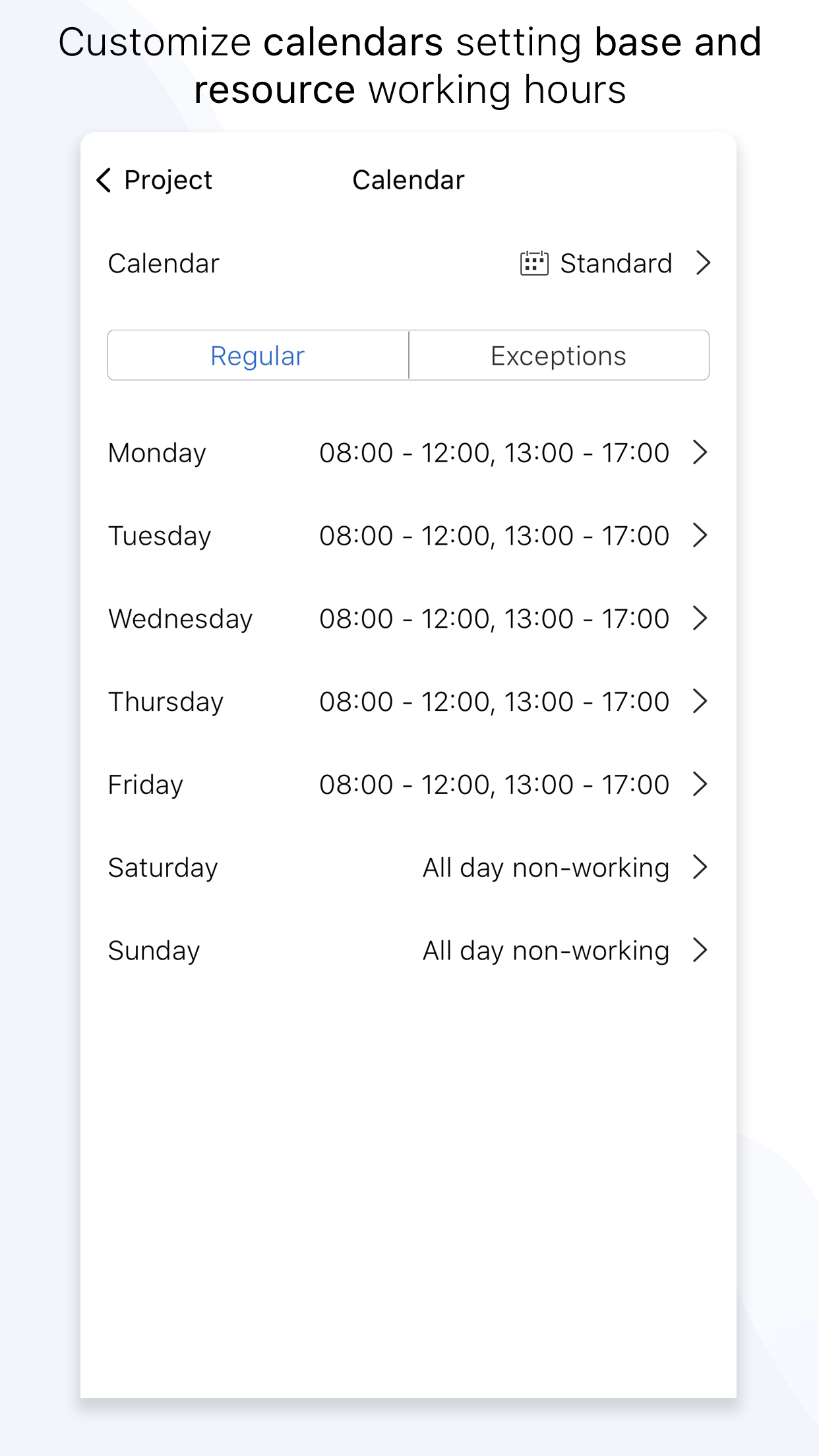 Project Office X: Gantt chart