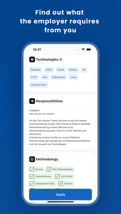 GermanTechJobs Screenshot