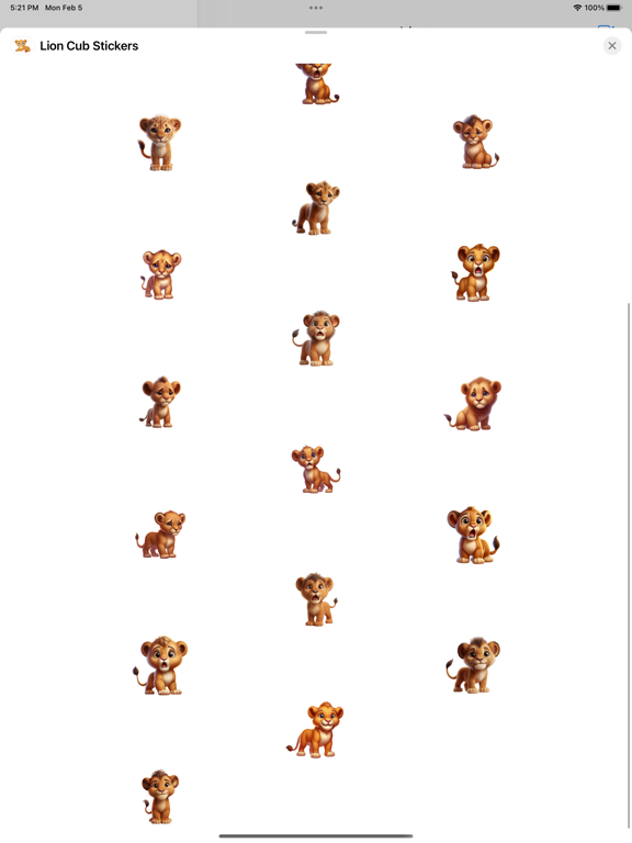 Screenshot #5 pour Lion Cub Stickers