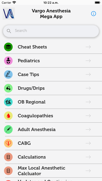 Vargo Anesthesia Mega App screenshot 1