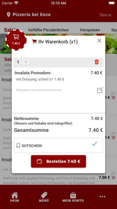Pizzeria bei Enzo Screenshot