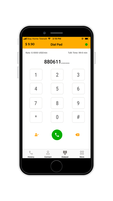 MobiVoip. Screenshot